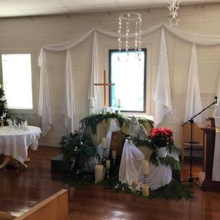 The sanctuary at Christmas