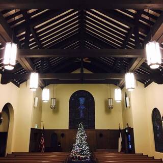 The sanctuary at Christmas