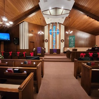 The sanctuary at Christmas