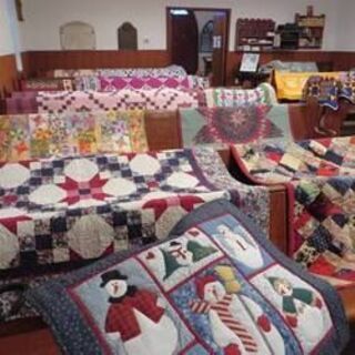 Quilts on the Pews for the Lacombe Harvest Festival