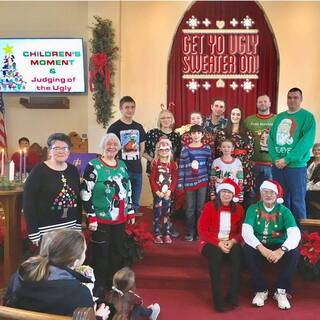 A fun worship service with our ugly sweaters!