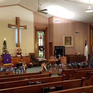 The sanctuary at Christmas