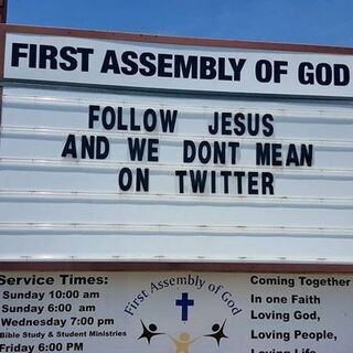 Follow Jesus - and we don't mean on Twitter