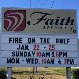 Faith Assembly of God Kiln sign