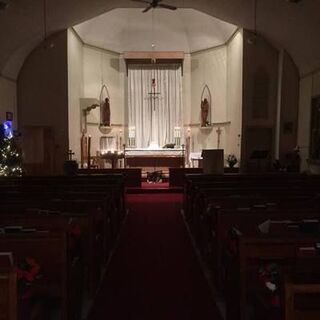 St. John the Evangelist Anglican Church, Cold Lake decorated for Christmas