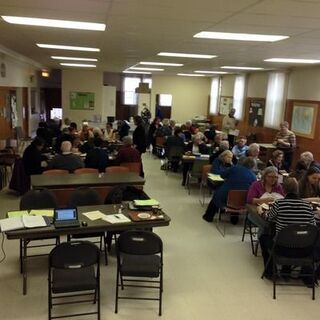 Food and conversation at St Peter's