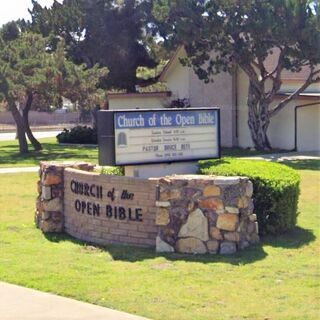 Church of the Open Bible sign