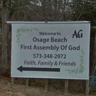 Osage Beach First Assembly of God church sign