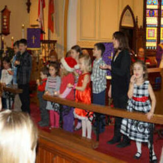 The Junior Sunday School singing Advent 3 - 'This Little Light of Mine'