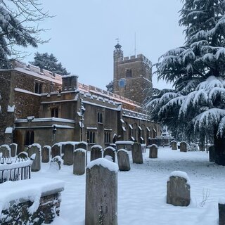 St Mary's Church Cheshunt in winter