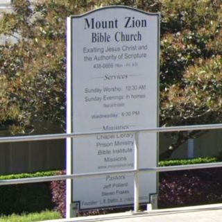 Mt Zion Bible Church sign