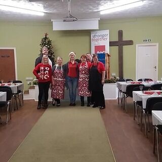 Our teams all ready for our Christmas dinner