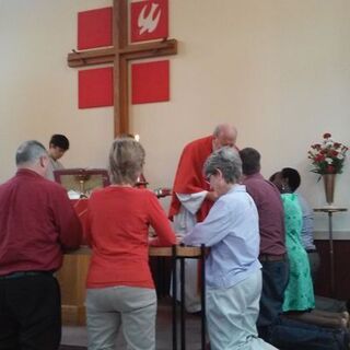 Kneeling at Altar for Communion