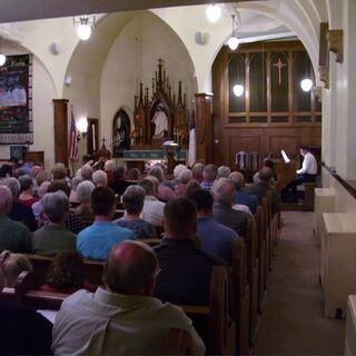 Sunday worship at St John Lutheran Church, Princeton