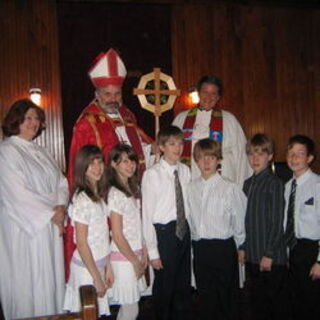 Confirmation class with Bishop Clarke