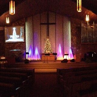 The sanctuary at Christmas