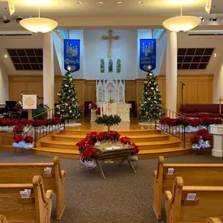 The sanctuary at Christmas