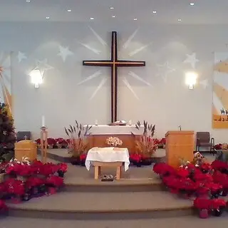 The sanctuary at Christmas