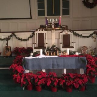 The sanctuary at Christmas