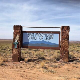 First Presbyterian Church of Leupp sign