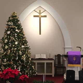 The sanctuary at Christmas