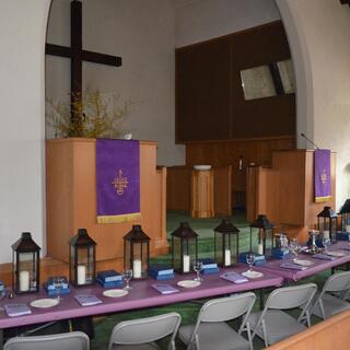 The altar at Easter