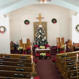 The sanctuary at Christmas