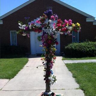 Flowered Cross at Easter 2012