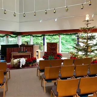 The sanctuary at Christmas