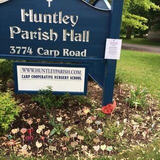 Huntley Parish Hall sign