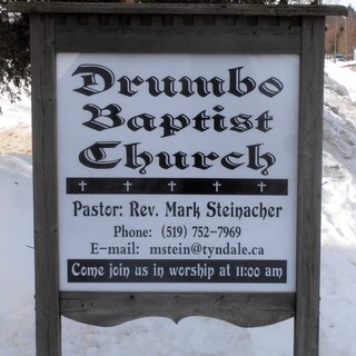 Drumbo Baptist Church sign