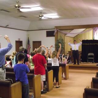 Singing 'Who's the King of the Jungle' - VBS 2014