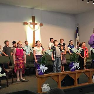 Junior Choir singing at our Easter Service