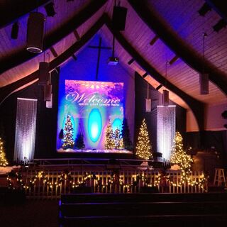 The sanctuary at Christmas