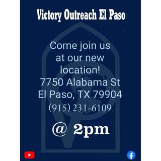 Come join us at our new location - 7750 Alabama Street El Paso, TX 79904 at 2PM