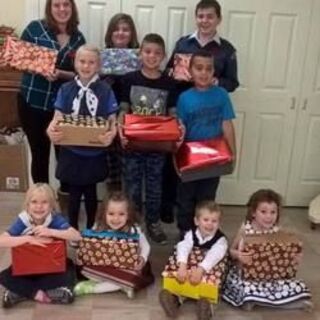 The Sunday School and their christmas shoeboxes