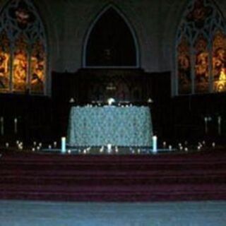 Chancel Set Up with Candles for Taizé Service