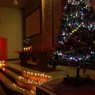 The sanctuary at Christmas