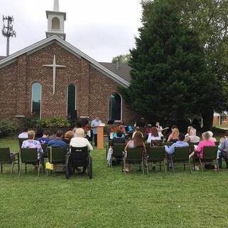 Outdoor church service