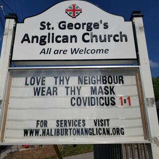 'Love thy neighbour, wear thy mask. Covidicus 1:1'