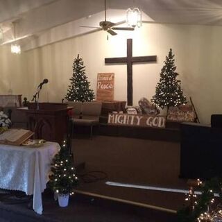 The sanctuary at Christmas