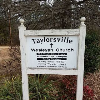 Taylorsville Wesleyan Church sign - photo courtesy of Trenna Warren-Kistler (Find a Grave ID 49243403)