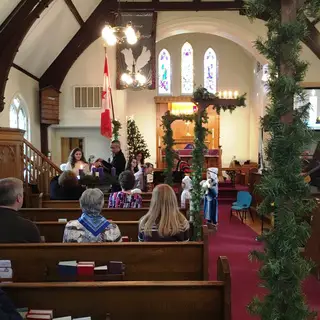 The sanctuary at Christmas