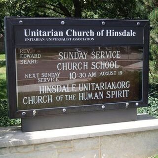 Unitarian Church of Hinsdale sign