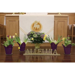 The altar at Easter