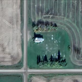 Aerial view of Nut Lake Lutheran Church