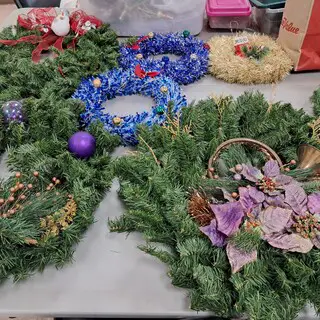 Fredonia FCC is making wreathes for the residents of Morning Star in Fredonia