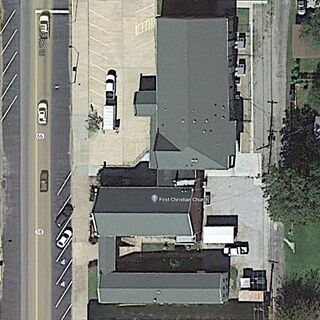 Aerial view of First Christian Church Chandler OK