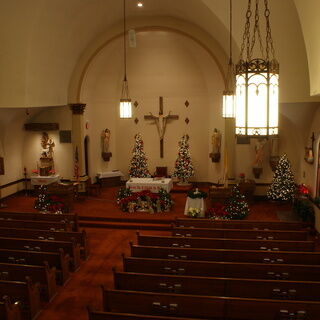 The sanctuary at Christmas