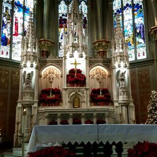 The altar at Christmas